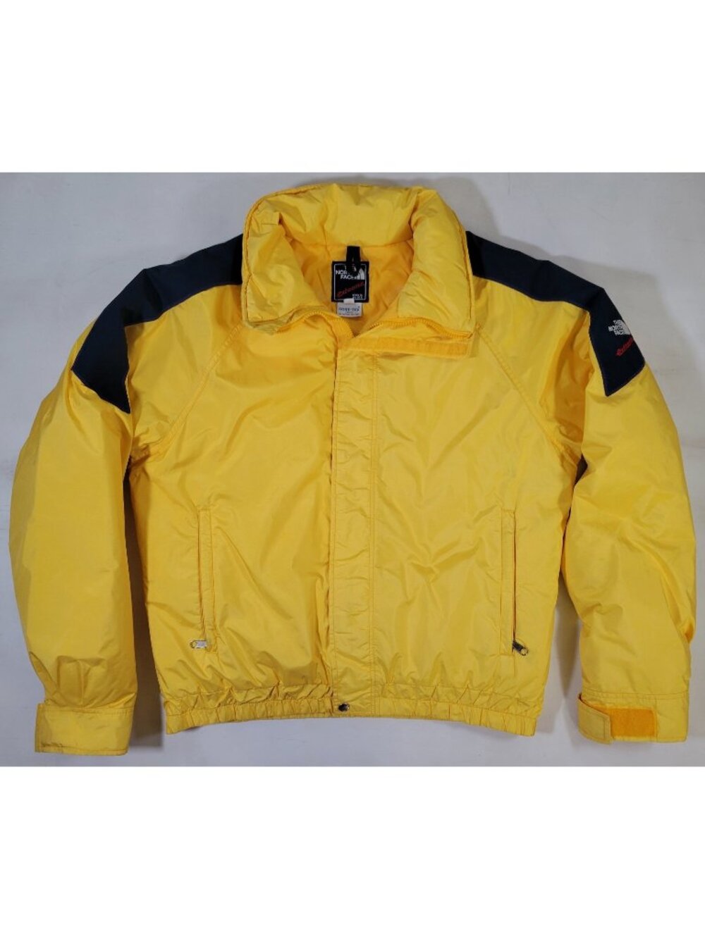 Vtg 90s USA The North Face Extreme Yellow Black Gore-Tex Outdoors Jacket Men's L